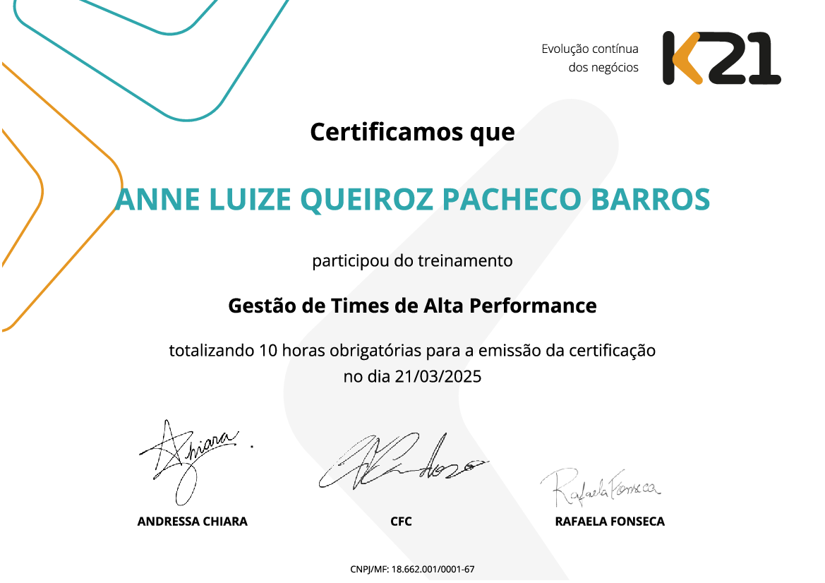 Certificado K21
